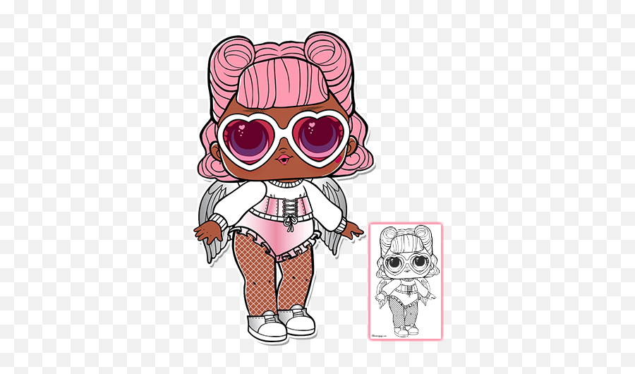 Angel Series 3 Coloring Page - Lol Doll Angel Series 3 Png,Lol Doll Png
