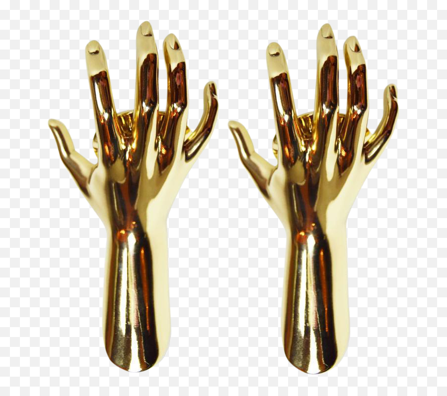 Maison Arlus Gold Hands Sconces - A Pair Gold Hands Png,Hands Transparent