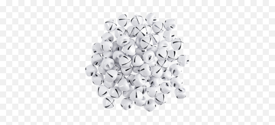 10mm White Jingle Bells Pack Of 20 - Monochrome Png,Jingle Bell Png