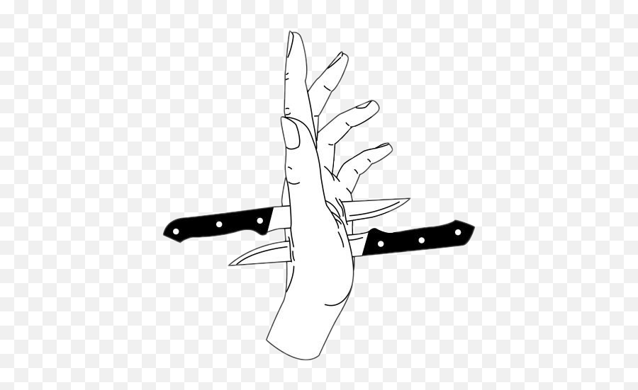 Like The Knife Stabbed Through Ellanas - Knife Art Drawing Png,Hand With Knife Png