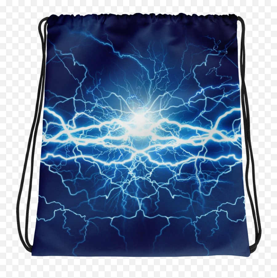 Lightning Strike Drawstring Bag Png Transparent