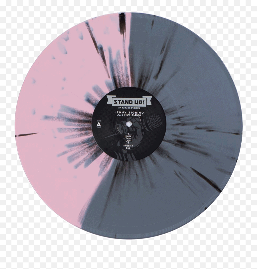Jenny Zigrino - Jzs New Album Baby Pinksilver Split Wblack Splatter Vinyl Optical Disc Png,Vinyl Png