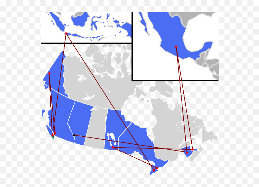 Filethe Amazing Race Canada 6 Mappng - Wikimedia Commons French Speaking Parts Of Canada,Amazing Png