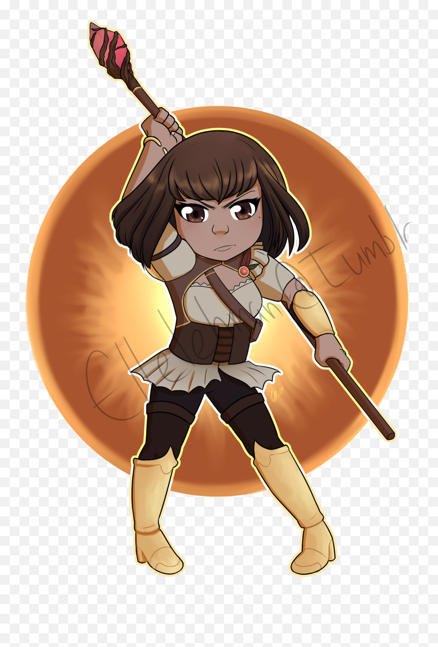 Transparent Chibi Commission Of Amber From Rwby - Fictional Character Png,Chibi Transparent