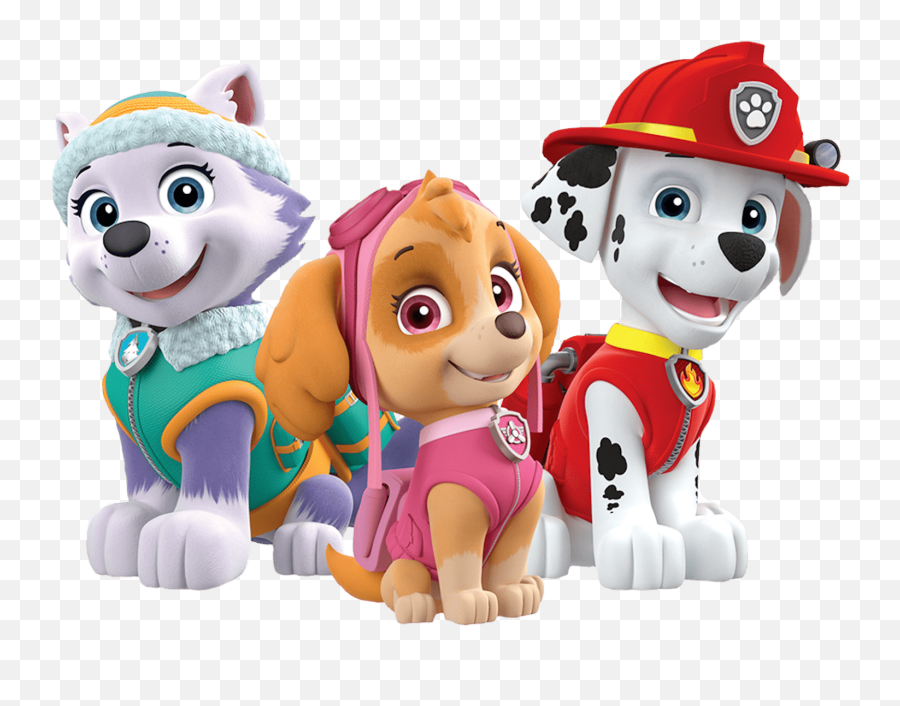 Skye Everest Paw Patrol Clipart Png - Marshall Skye And Everest,Marshall Paw Patrol Png