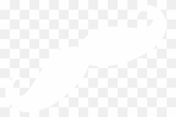 White Moustache Black Background - 600x400 Png Clipart With