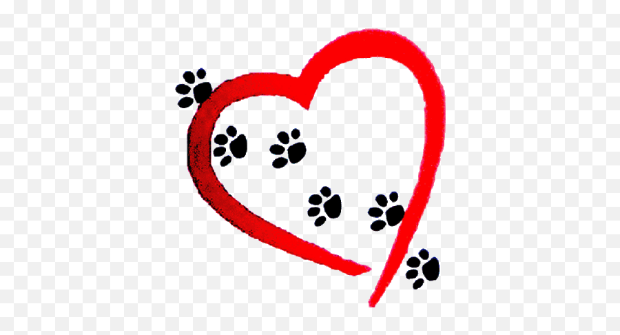 Pin By Jackie Edwards - Heart With Paw Prints Png,Paw Print Transparent