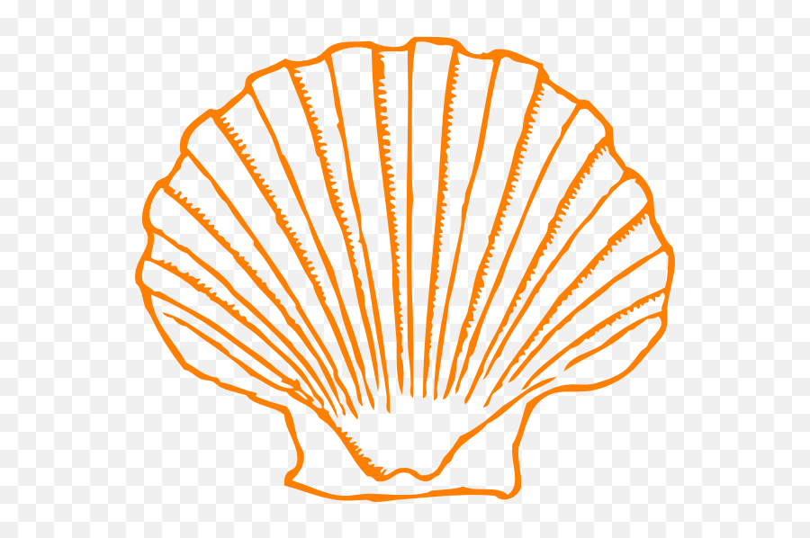 Seashells Clipart Orange - Shell Clipart Png Transparent Purple Shell Clip Art,Seashell Clipart Png