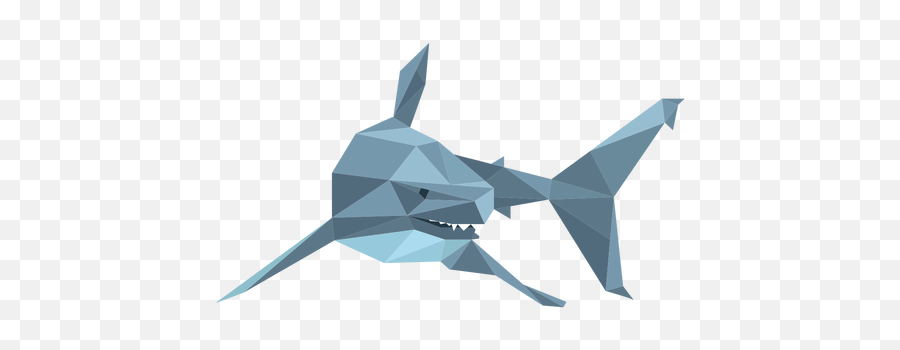Shark Fin Tooth Low Poly - Low Poly Shark Vector Png,Fin Png