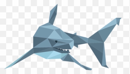 Shark Fin Tooth Low Poly - Low Poly Shark Vector Png,Fin Png