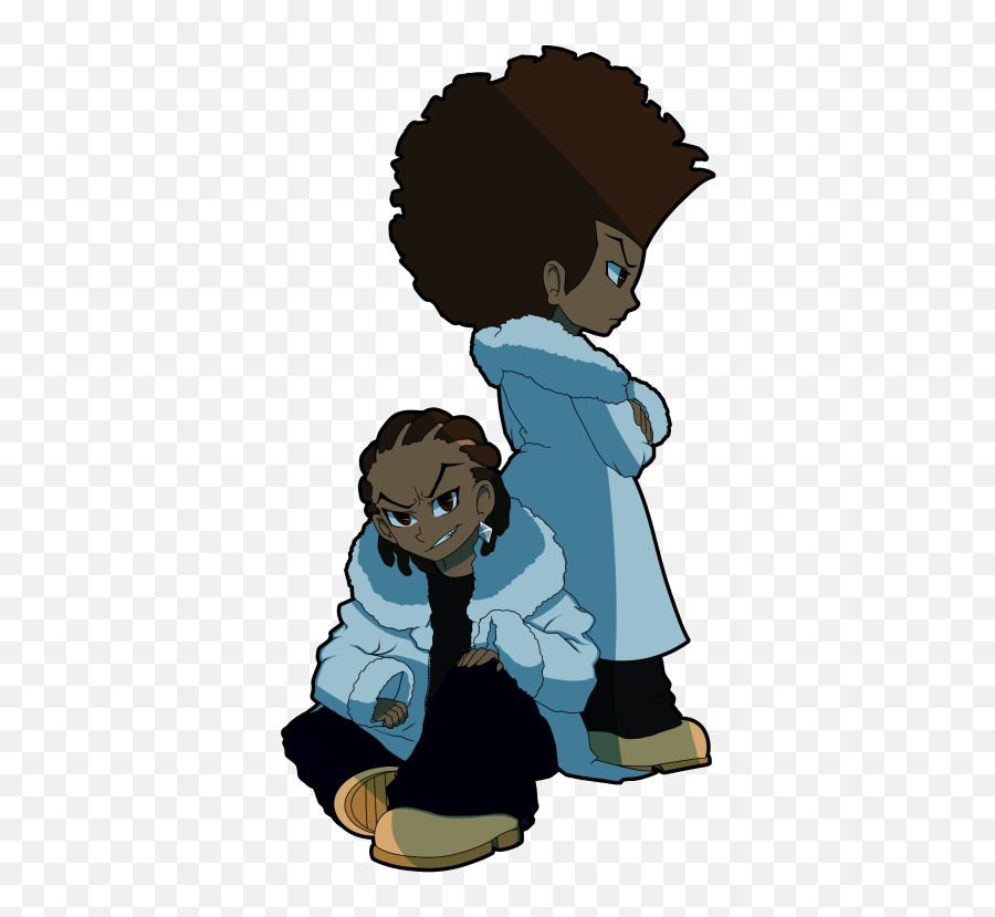 Boondocks Hit Dem Folks Clipart Images - Black Anime Characters Png,Boondocks Png