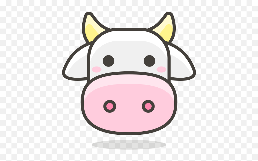 Cow Emoji Icon Of Colored Outline Style - Transparent Cute Cow Icon Png,Cow Icon