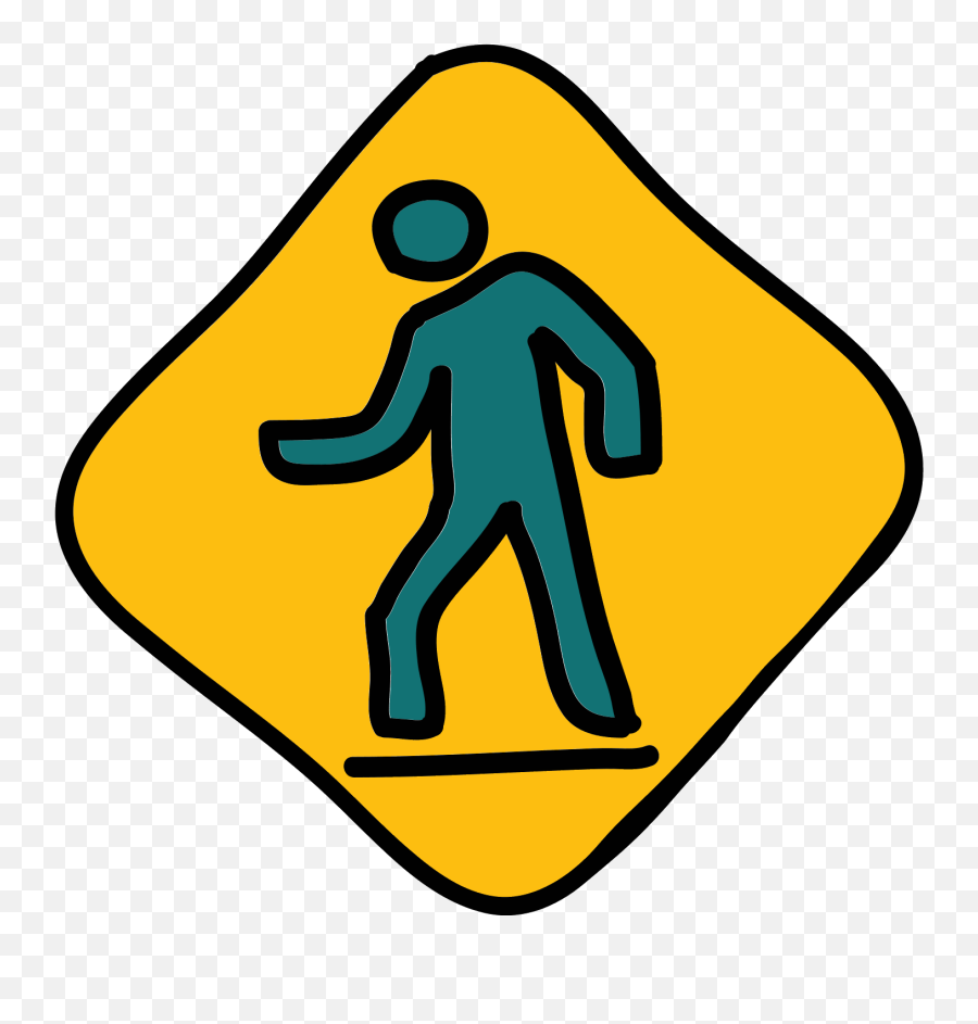 Person Walking Road Sign Icon - Dot Png,Road Sign Icon