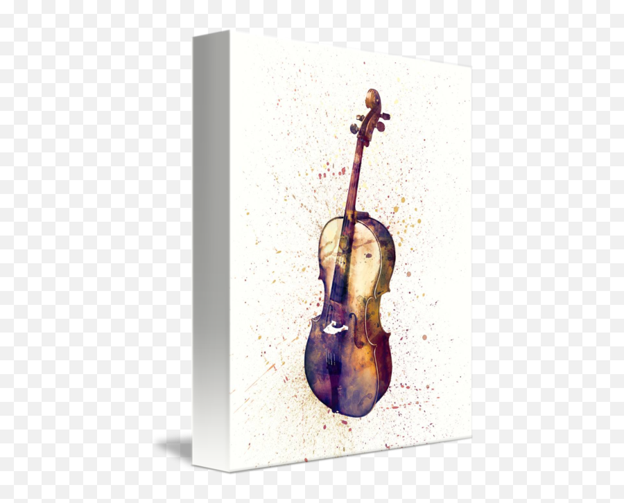 Cello Abstract Watercolor By Michael Tompsett - Cello Png,Cello Png