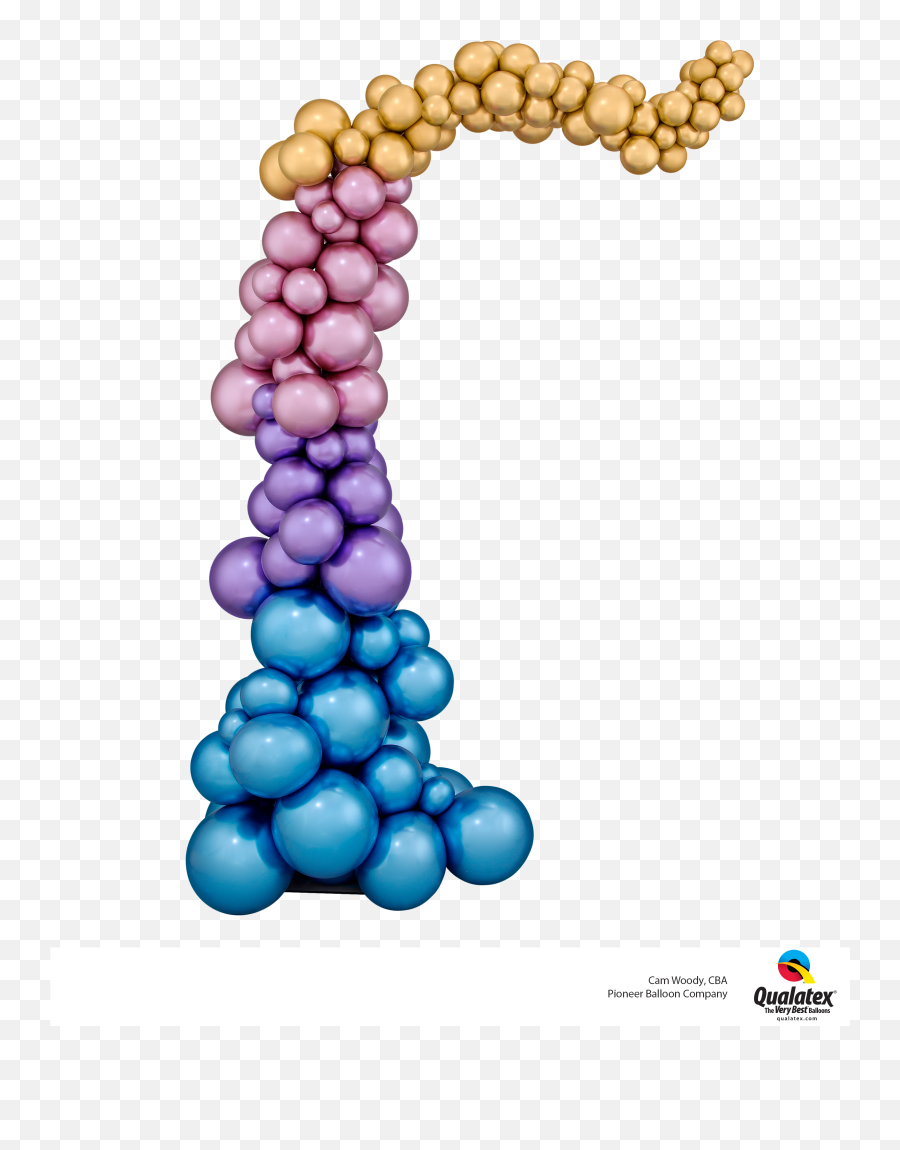 Download Organic Chrome Arch Using The New Qualatex - Balloon Arch Png,Real Balloons Png