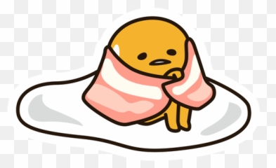 Gudetama In Bacon Blanket Sticker - Mania png
