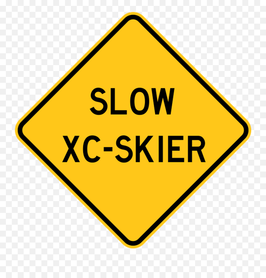 Xc - Skier Warning Trail Sign Digital Crayon Dot Png,Warning Icon