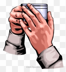Hands Holding Mug Royalty Free Vector Clip Art Illustration - Coffee Cup Vector Png,Hand Holding Png