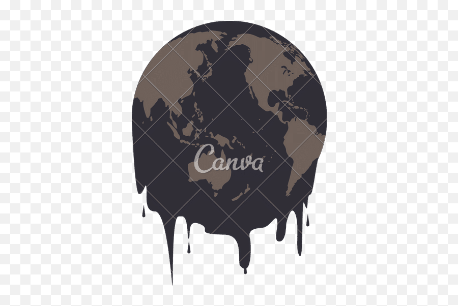 Earth Oil Melting Icon - Canva Vector Earth On Fire Png,Melting Icon