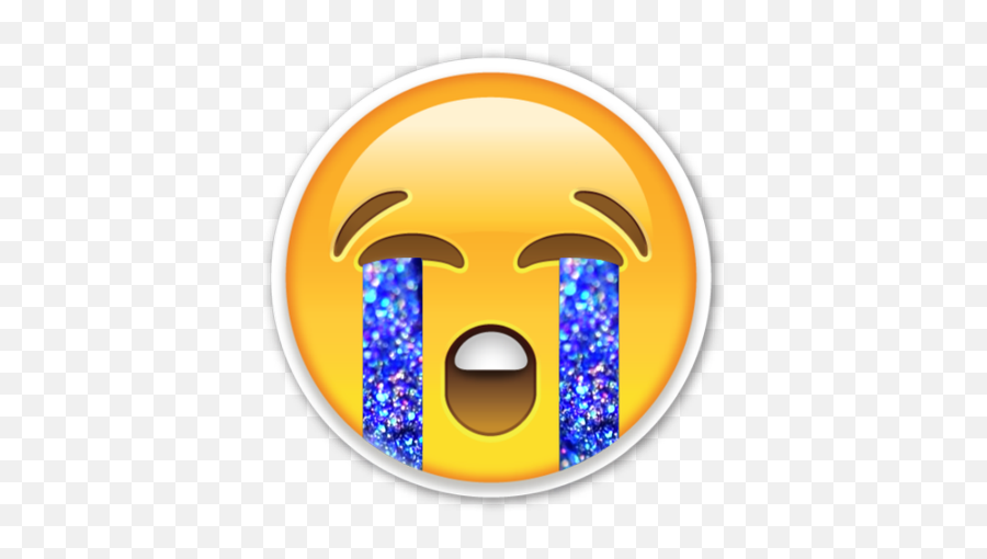 When Something Makes U Sad But Ur A - Emoji Crying Holo Holographic Crying Emoji Png,Crying Tears Png