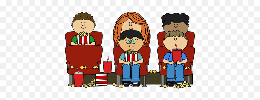 51 Movie Night Kids T Clip Art Clipartlook - Kids Watching Movie Cartoon Png,Movie Night Png