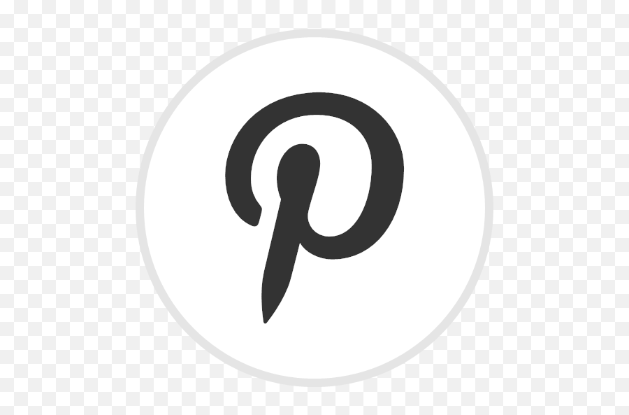 Online Pinterest Social Icon - Black White Social Media Png,Pinterest Logo Transparent