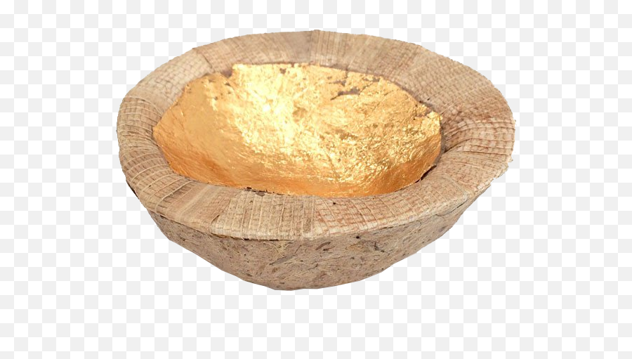 Gold Leaf Coconut Bowl - Wood Png,Gold Leaf Png