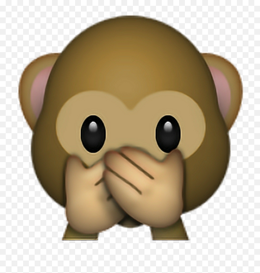 Omg Face Png - Monkey With Hands Over Mouth Emoji,Omg Emoji Png