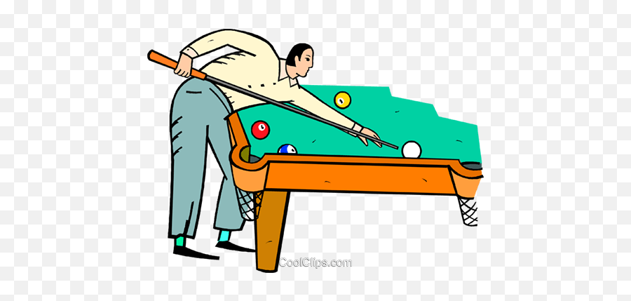 Man Playing Pool Royalty Free Vector Clip Art Illustration - Imagens Homem Jogando Sinuca Png,Pool Stick Png