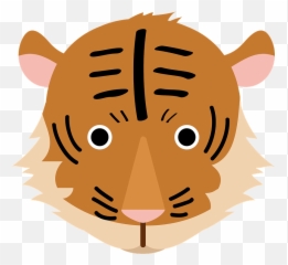 Tiger Animal Face Clipart - Art png
