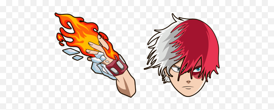 My Hero Academia Shoto Todoroki Cursor U2013 Custom Cartoon Png Free Transparent Png Images Pngaaa Com - izuku midoriya hair hold by dar roblox