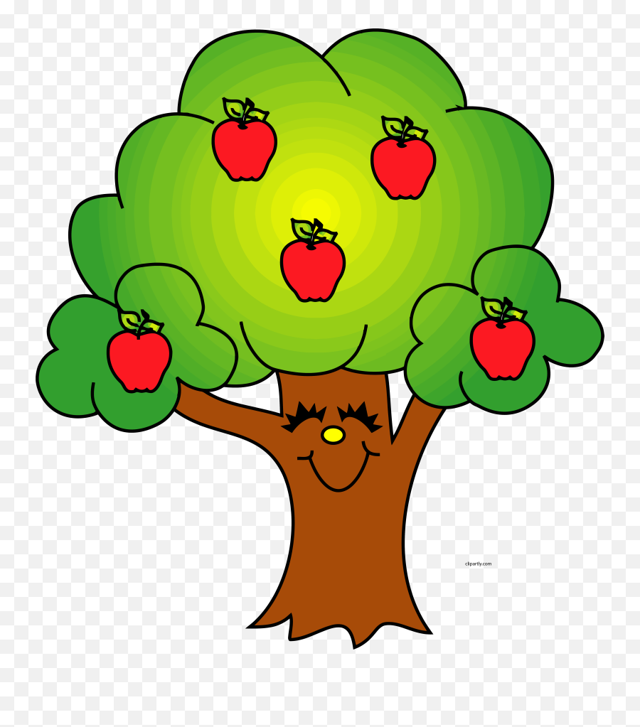 55 Painted Apple Tree Clipart Clipartlook - Cute Apple Tree Clip Art Png,Fruit Tree Png