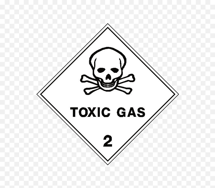Toxic Gas 2 Label - Hazard Class Label Png,Toxic Logo