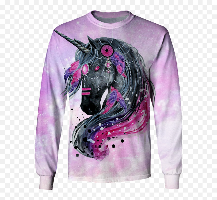 3d Unicorn In The Galaxy Background Full Print T Shirt - Horse And Dream Catcher Png,Galaxy Background Png