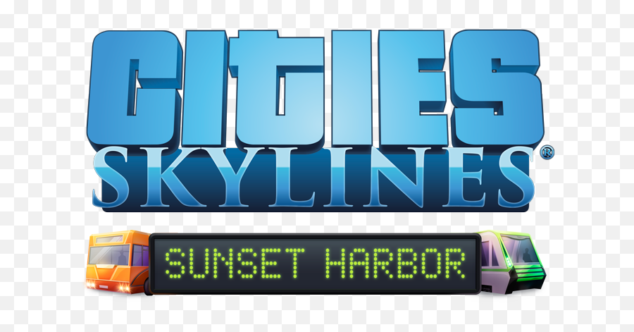 Cities Skylines - Sunset Harbor Display Device Png,City Skyline Png