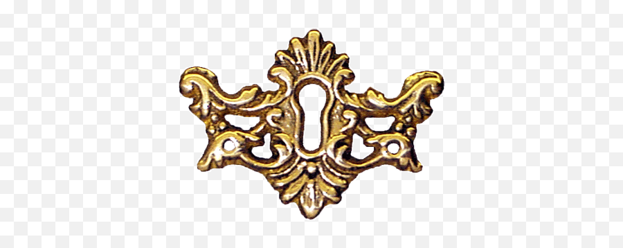 Antique Victorian Cast Brass Keyhole Cover - Ornate Keyhole Png,Key Hole Png
