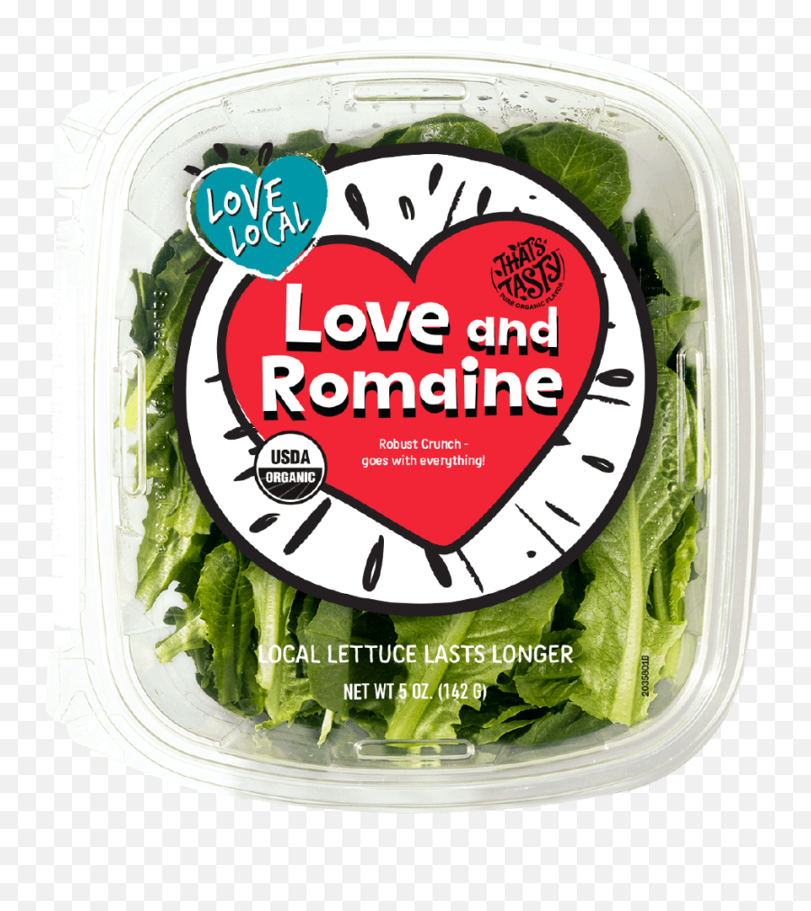Love And Romaine Organic Lettuce - Food Storage Containers Png,Romaine Lettuce Png