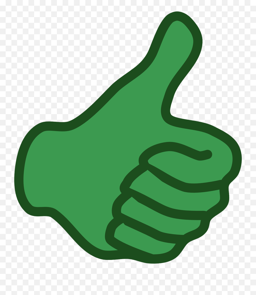 Hand Like Thumb - Green Thumbs Up Clipart Png,Like Png