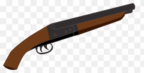 Sawed Off Double Barrel Shotgun Design - Clipart png