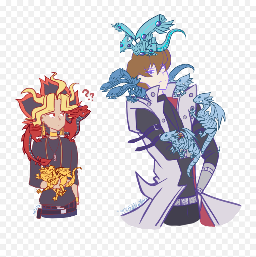 Chibi Dragons - Yu Gi Oh Yugi X Kaiba Png,Yami Yugi Png