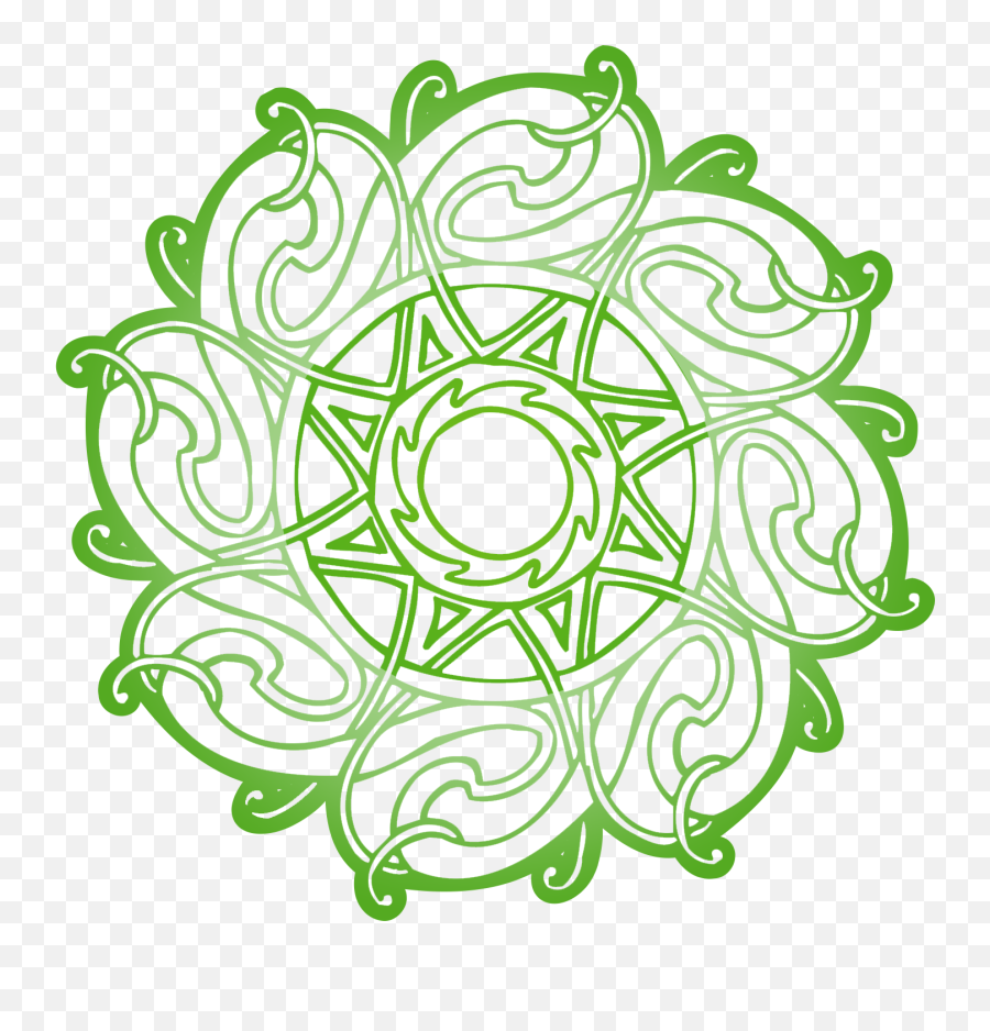 Flower Vector - Ornament Vector Png Green Png Download Celtic Art,Ornament Vector Png