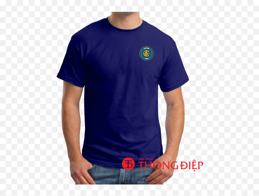 Inter Milan Logo Ao Thun Thong Diep Qualified T - Shirt Maker T Shirt Men Navy Blue Png,Intermilan Logo