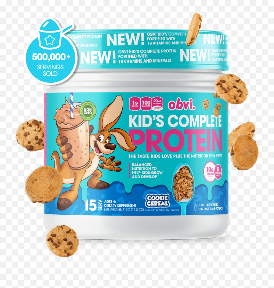 Cookie Cereal - Obvi Pro Kid S Complete Marshmallow 309g Png,Icon Meals Protein Cookie
