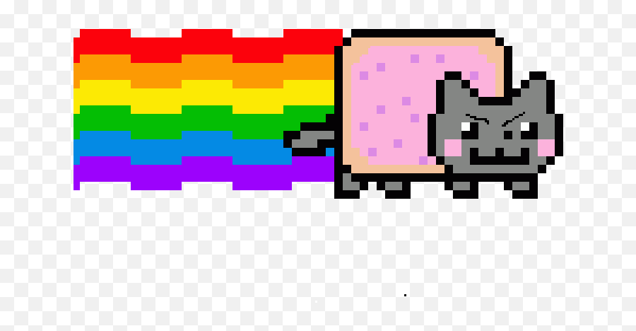 Download Hd Pixilart Nyan Cat Yadyb Png - Nyan Cat Gif Png,Start Png