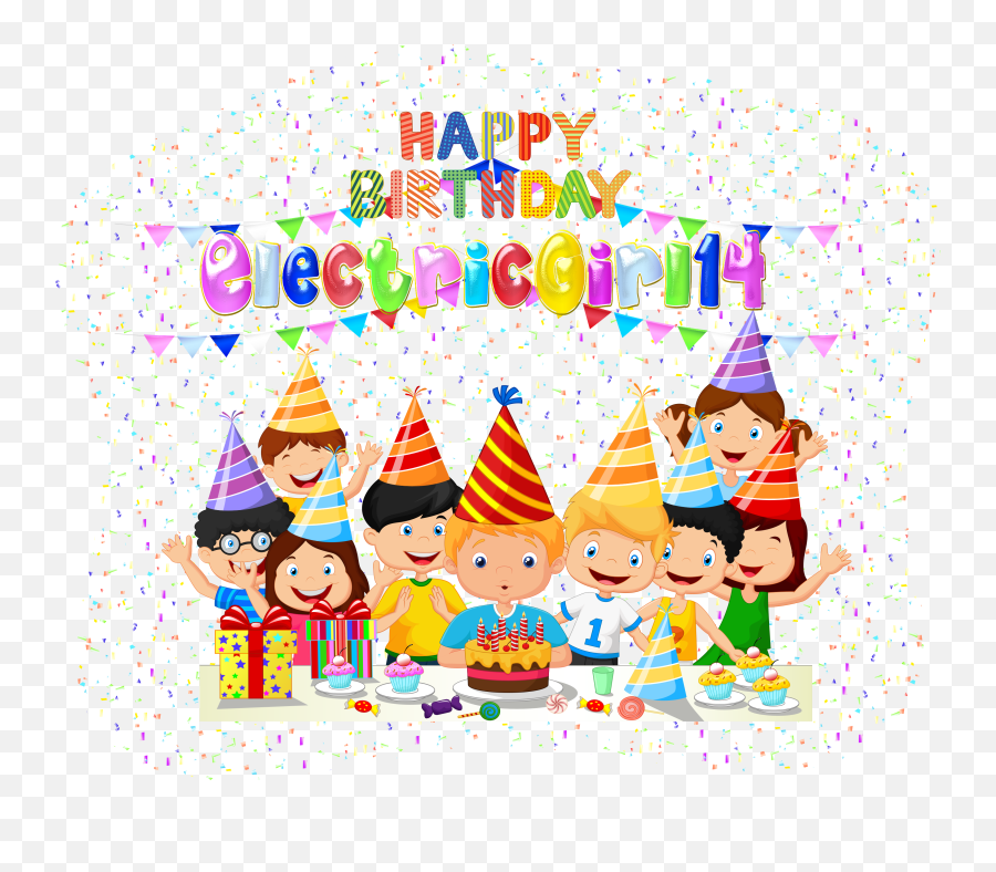 Happy Birthday Electricgirl14 By Creaciones Jean - Birthday Birthday Celebration Clipart Png,Birthday Party Png