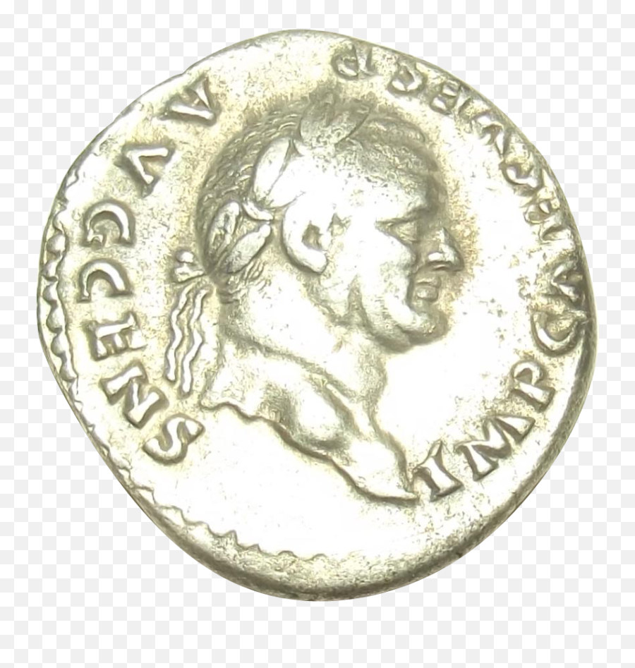 Download Hd 73 Ad Roman Emperor Vespasian Silver Denarius Png Dime