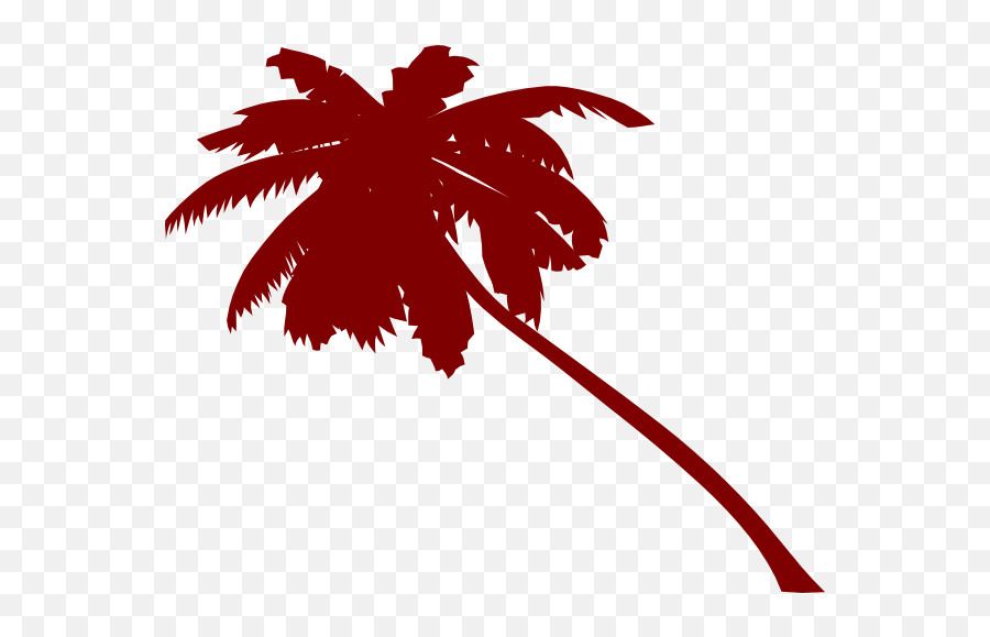 Slanted Vector Palm Tree Clip Art - Vector Clip Palm Tree Vector Png,Palm Tree Logo