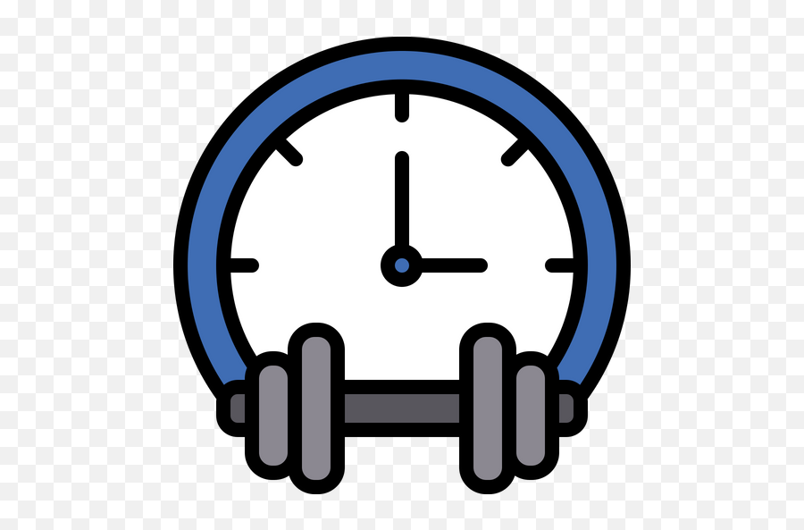 Free Gym Time Icon Of Colored Outline Style - Available In Gym Time Icon Png,Free Time Icon