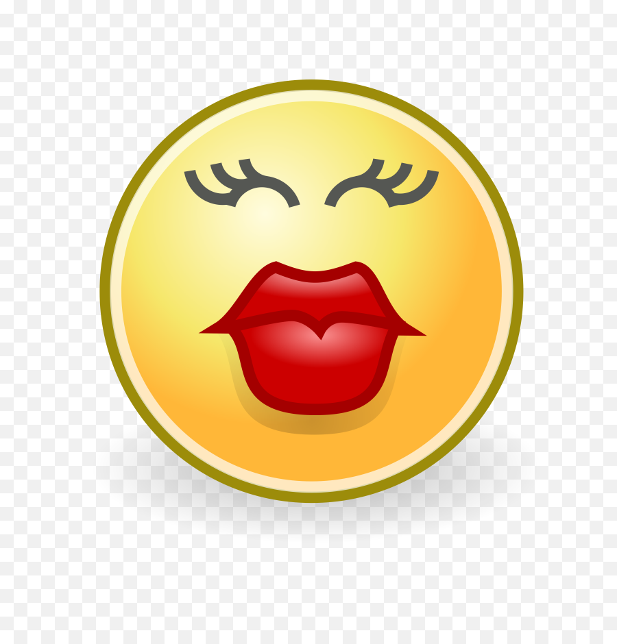 Download Kiss Smiley Free Png Transparent Image And Clipart - Clip Art Kissing Lips,Emoticon Png