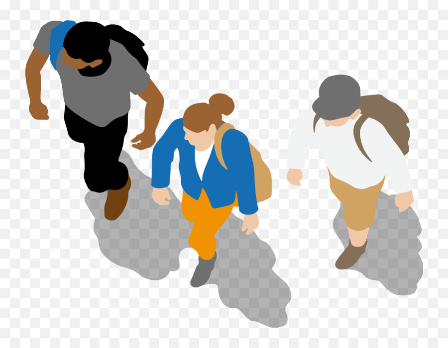 Download Hd People Walking - People Walking Png Cartoon Png People Top View Silhouette,People Walking Png